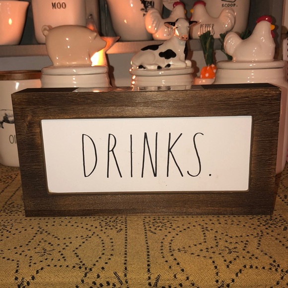 Rae Dunn | Accents | Rae Dunn Drinks Wood Sign | Poshmark
